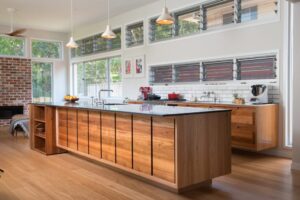 Wooden kitchen and cabinetry in a Ballina house